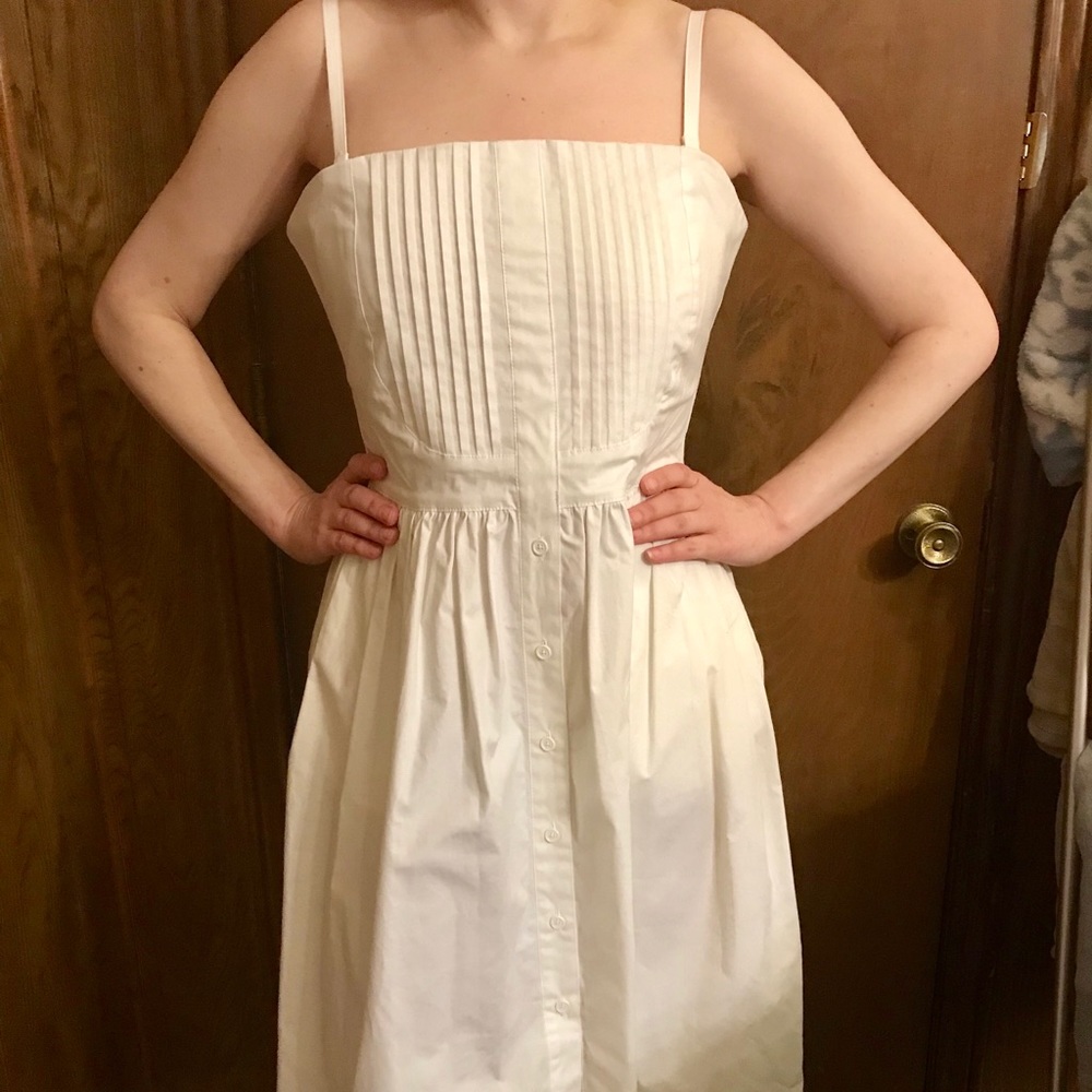 Ben Sherman White Cotton Pearl Dress.